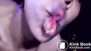 Poop Eater Big Lips Young Girl Winking Gaping Dirty Asshole