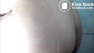 Booty wife solo fisted her shitting ass in the toilet