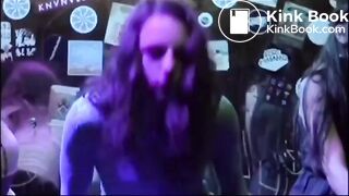 Sexy girl has diarrhea in a no stall washroom