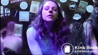 Sexy girl has diarrhea in a no stall washroom