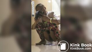 Pretty girl pooping 2