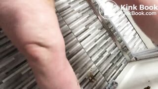Scat and play in the shower