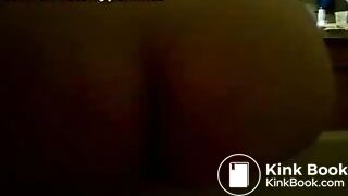 Ebony bathtub poop in the dark