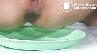 Compilation of same blonde MILF shitting and smearing