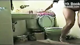 Female shitting in toilet 1