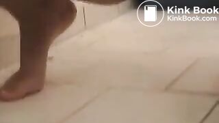 Blonde German Girl Takes a Lovely Shit on the Floor