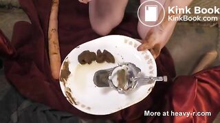 Nasty milf smears her shit