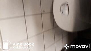 Beautiful danish blond girl spied having explosive diarrhea in public toile