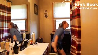 Sexy girl out jogging has an explosive case of diarrhea