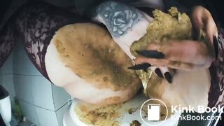 Top scat with dirty pussy