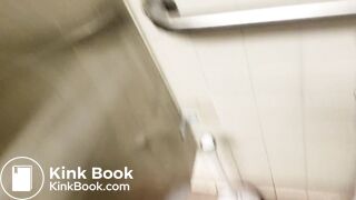 Latina With Nice Feet Filmed Shitting in Public Toilet