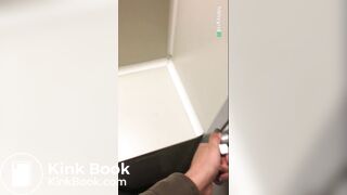 Sexy ebony poop on toilet