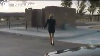 Office Woman pooping in dirty toilet