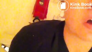 Vine woman poops on toilet 1