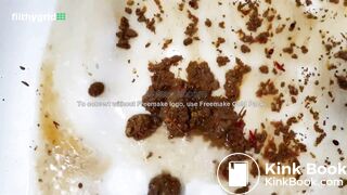 beautiful sexy naked blonde with a mask shitted peed