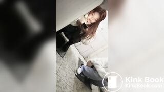 Chinese girl pooping public toilet - video 2