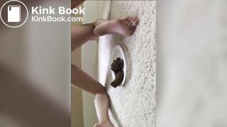 beautiful girl shits a big load on plate