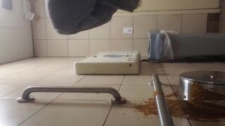 Public toilet scat wall