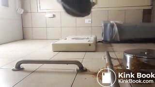 Public toilet scat wall