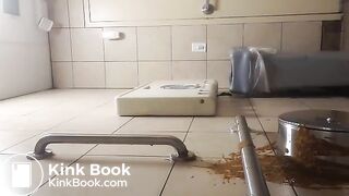 Public toilet scat wall