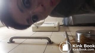 Public toilet scat wall