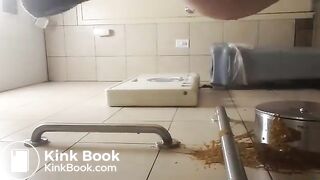 Public toilet scat wall