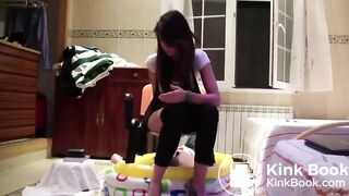 Toilet slave and pooping girl 13