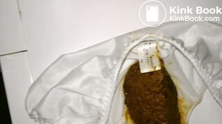 A LOVELY JAPAN WHITE FLOWER EMBROIDERY PANTY AFTER PLAYING