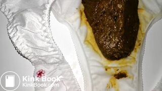 A LOVELY JAPAN WHITE FLOWER EMBROIDERY PANTY AFTER PLAYING