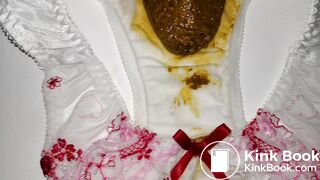 A LOVELY JAPAN WHITE FLOWER EMBROIDERY PANTY AFTER PLAYING