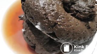 beautiful sexy blonde with mask crapping and peeing - video 2