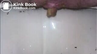 Hairy granny shitting closeup