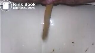 Hairy granny shitting closeup