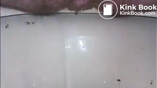 Hairy granny shitting closeup