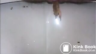 Hairy granny shitting closeup