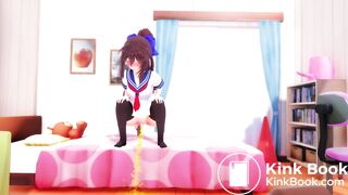 Results of Hikamo putting beer in her ass