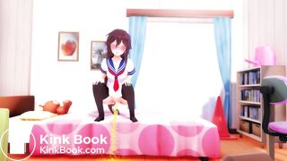 Results of Hikamo putting beer in her ass