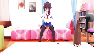 Results of Hikamo putting beer in her ass