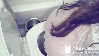 Girl pooping toilet 2