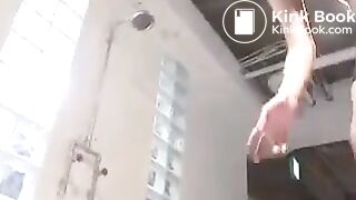 Beautiful Japanese girl shits in mouth of a lucky human toilet