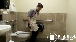 Girl has diarrhea at a coffee shop