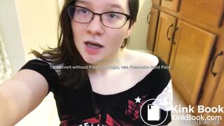 adorable and sexy brunette pooping and peeing