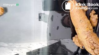 Bubble butt shitting on windshield