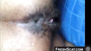 Ebony scat wet pussy