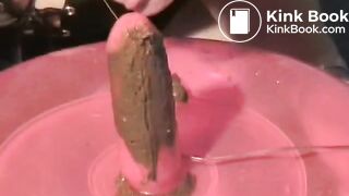 Hot granny tests a new toy and tastes her shit