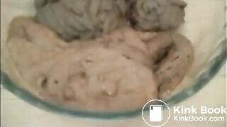 Girl shitting diarrhea closeup