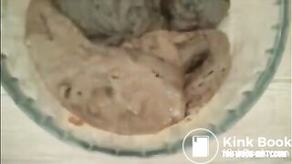 Girl shitting diarrhea closeup