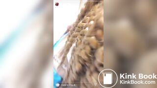 Girl friends panty poop