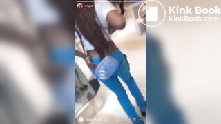 Girl friends panty poop