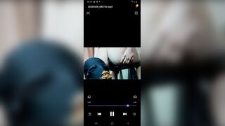 Ebony girl shits in his mouth